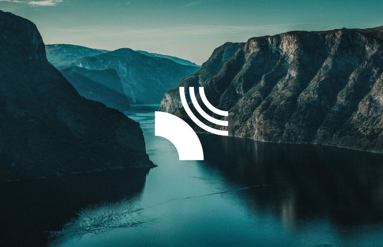 Norsk landskap med Hafslund eco-logoen