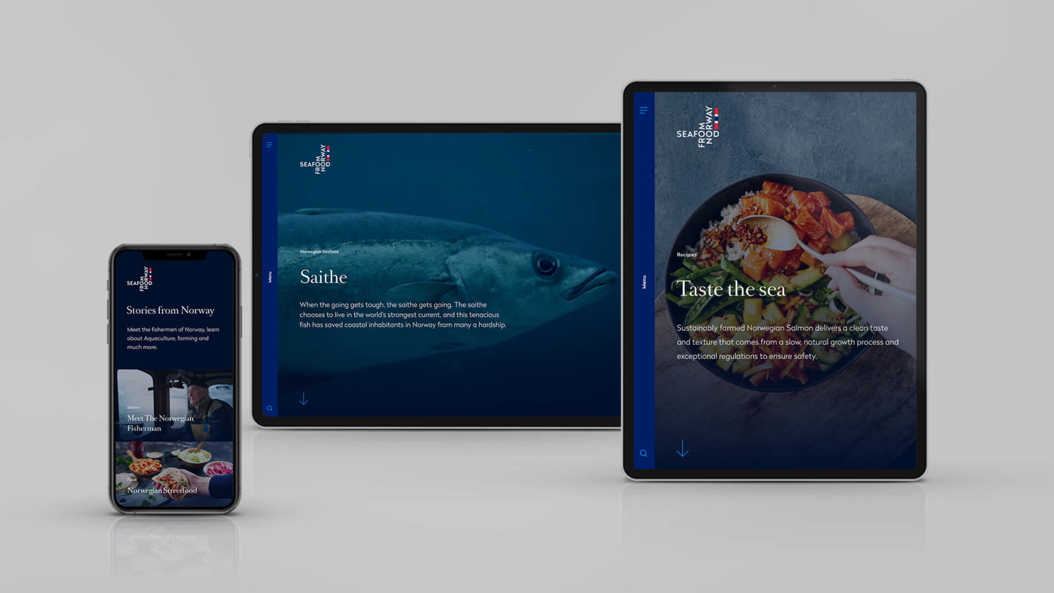 nettsiden på tablet og mobil