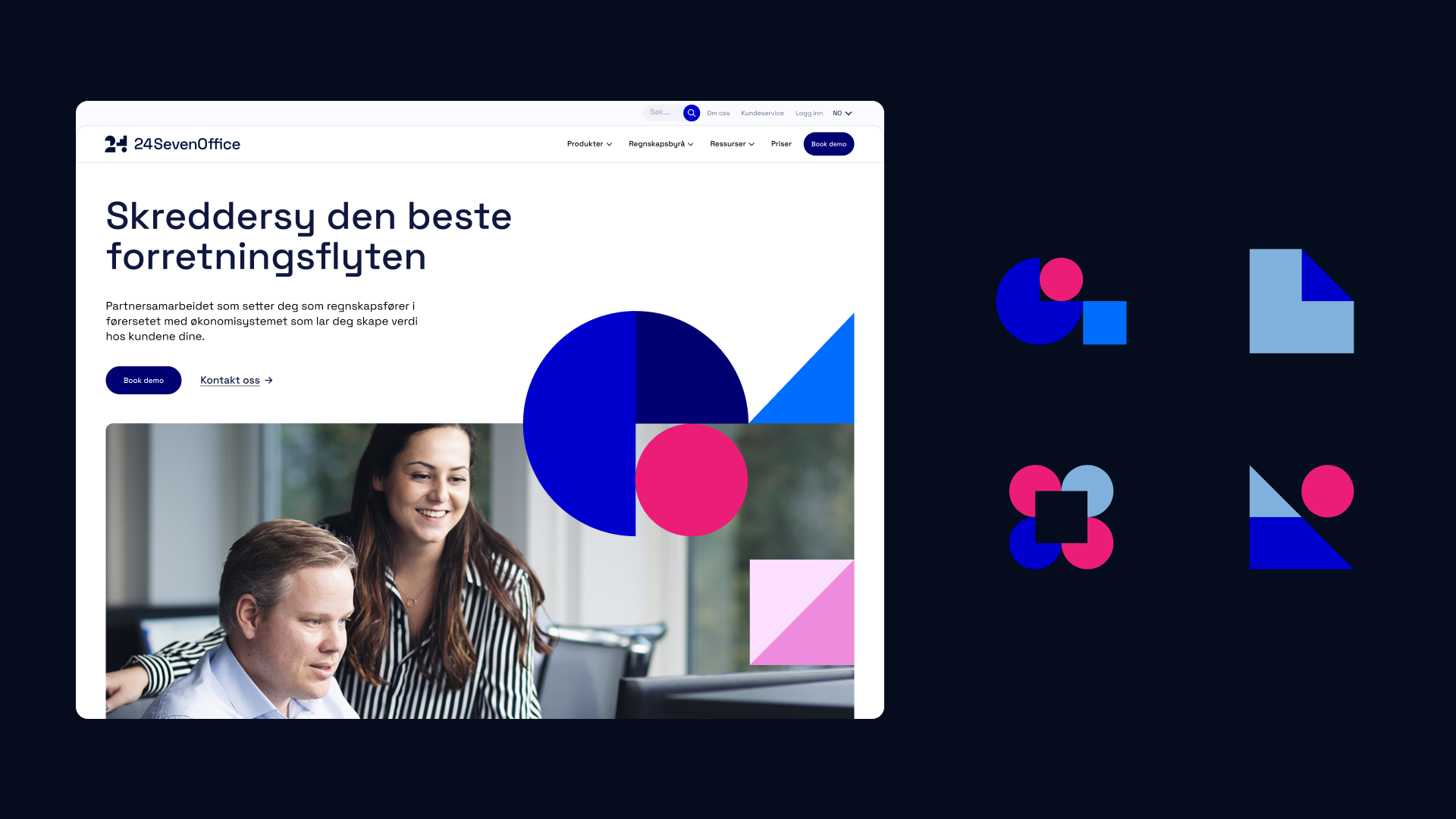 24SevenOffice wanted to renew its brand as a challenger among cloud-based business systems. Read about how TRY has designed their new website here.
